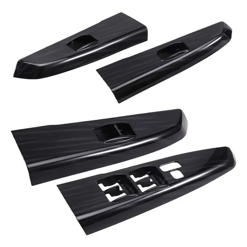 

ABHY-4PCS Front+Rear Door Armrest Trim Panel Window Switch Bezel For Toyota Hilux 05-14 4271-0K010 74272-0K010 74231-0K020