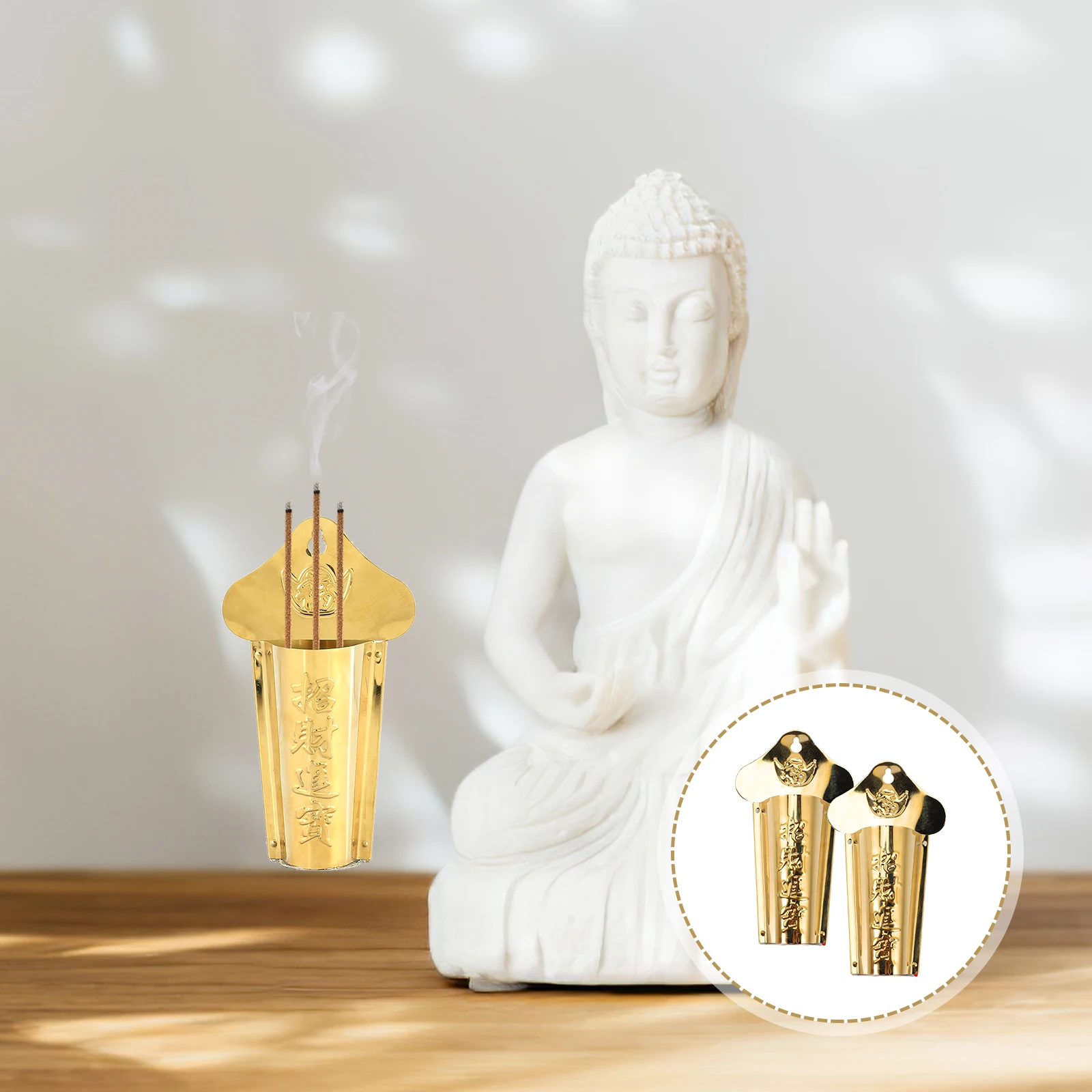 

2Pcs Metal Hanging Incense Burners Wall-Mounted Decorative Aromatherapy Cone Holders Classic Design Compact Size