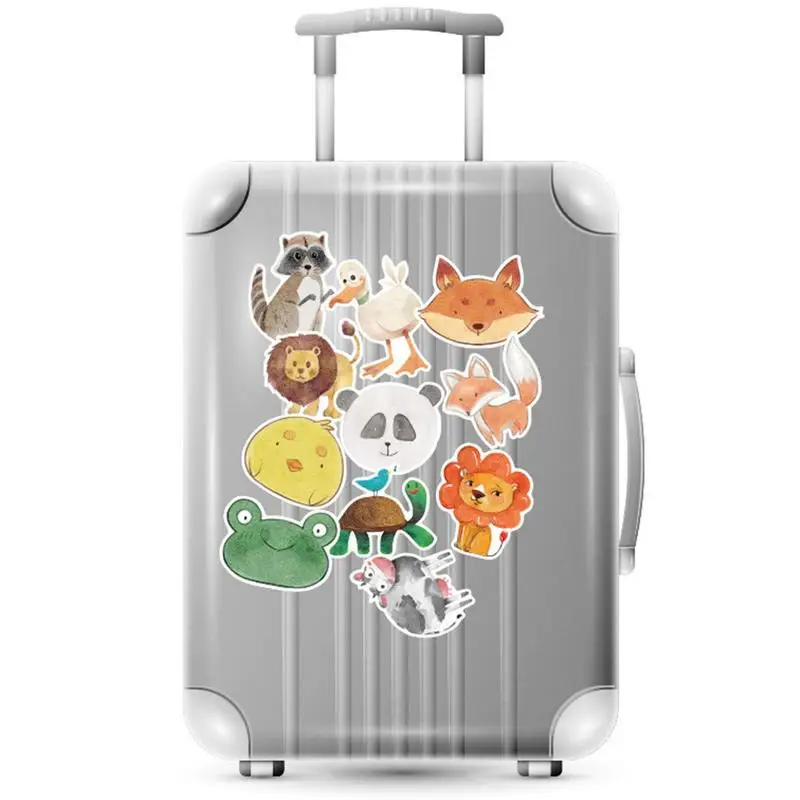 100 PCS Cute Mixed Animal Stickers Phone Case Notebook Skateboard Laptop Water Bottle Cartoon Sticker Pack For Kids Gift Toy