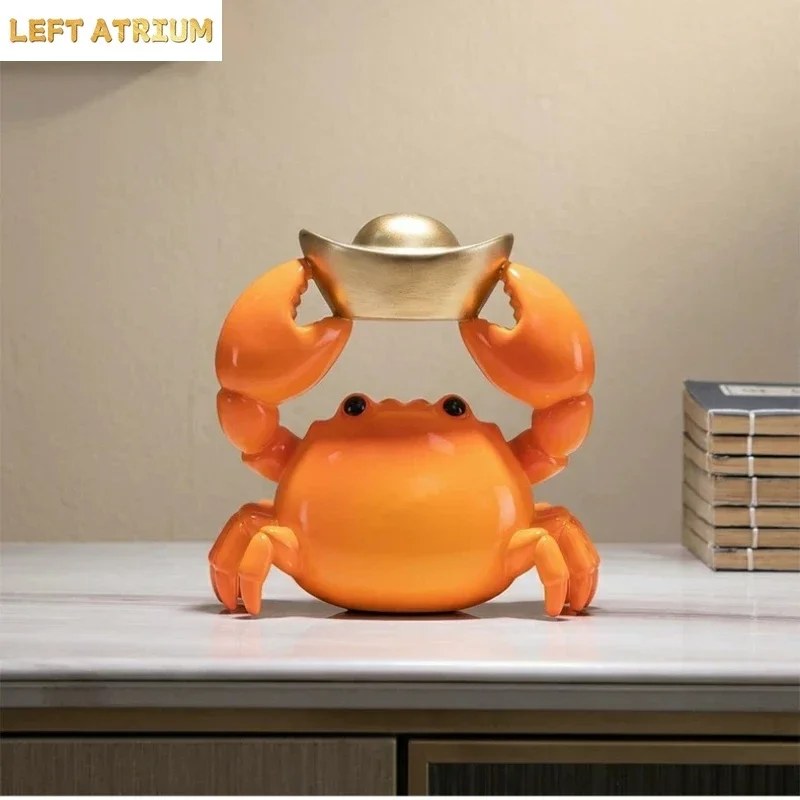 Having Money in Hand Crab Ornaments TV Cabinets Wine Cabinets Office Decorations Tea Rooms Desktop Decorations Home Crafts