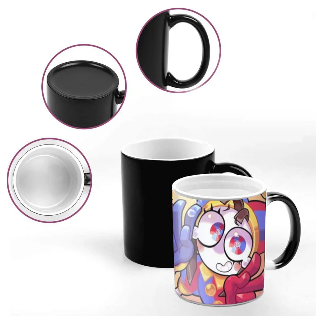 Cartoon The Amazing Digital C-Circus Vintage Friends Birthday Gifts Color Changing Magic Ceramic Creative Coffee Mugs Tea Cups