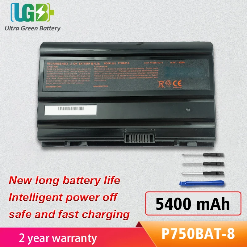 

UGB New P750BAT-8 6-87-P750S-4271 Battery for Clevo P750 P750ZM P750S P751 P751ZM P751DM For Terrans Force X599 X799