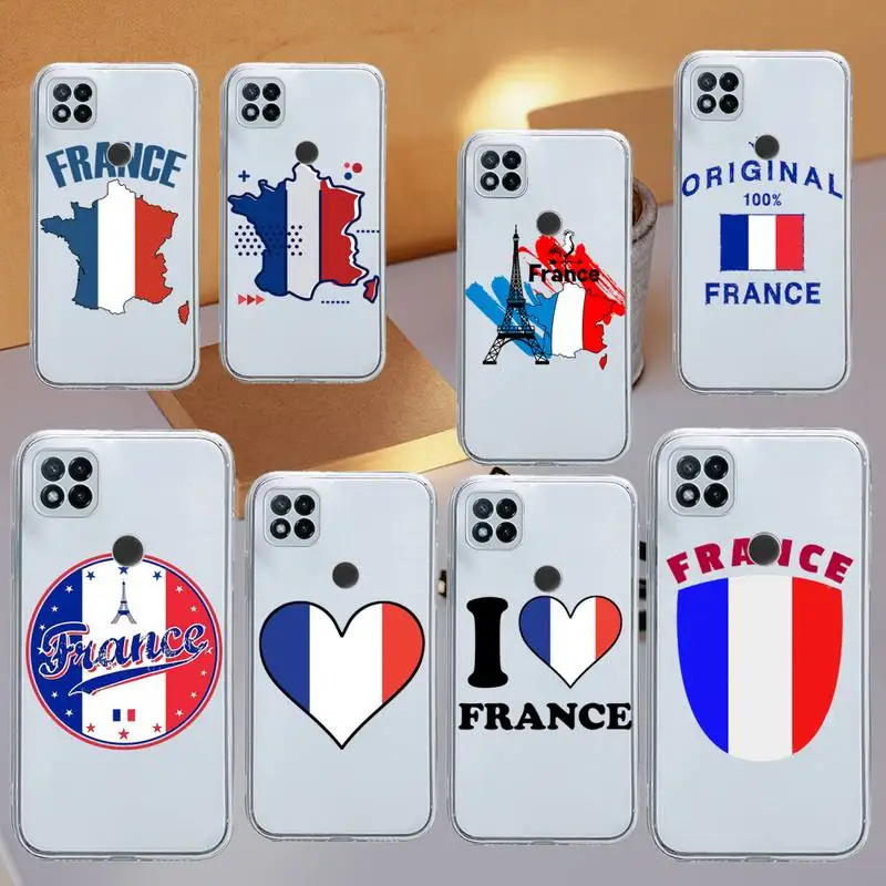 Tricolor France French Flag map Phone Case Transparent for Xiaomi redmi note 12 11 10 7 8 9 4G 5G T S i ultra poco X3 pro