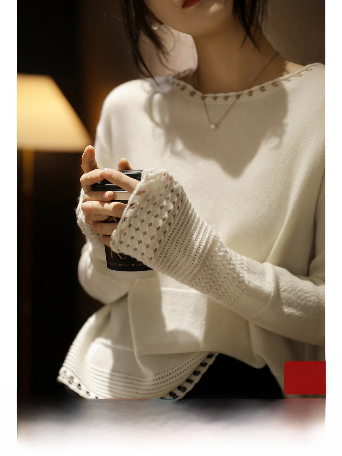 

ZYP66559AG Легкий роскошный шерстяной вязаный свитер Moro Camere, повседневный свободный крой из мягкой ткани, Long Sve V-Ne, женский...