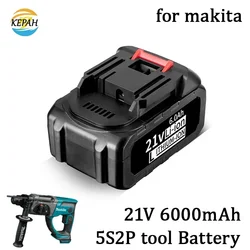 21V tool battery suitable for Makita 18650 rechargeable 5S2P lithium battery 3000mAh 18-21V Li-ion battery used for drills fans