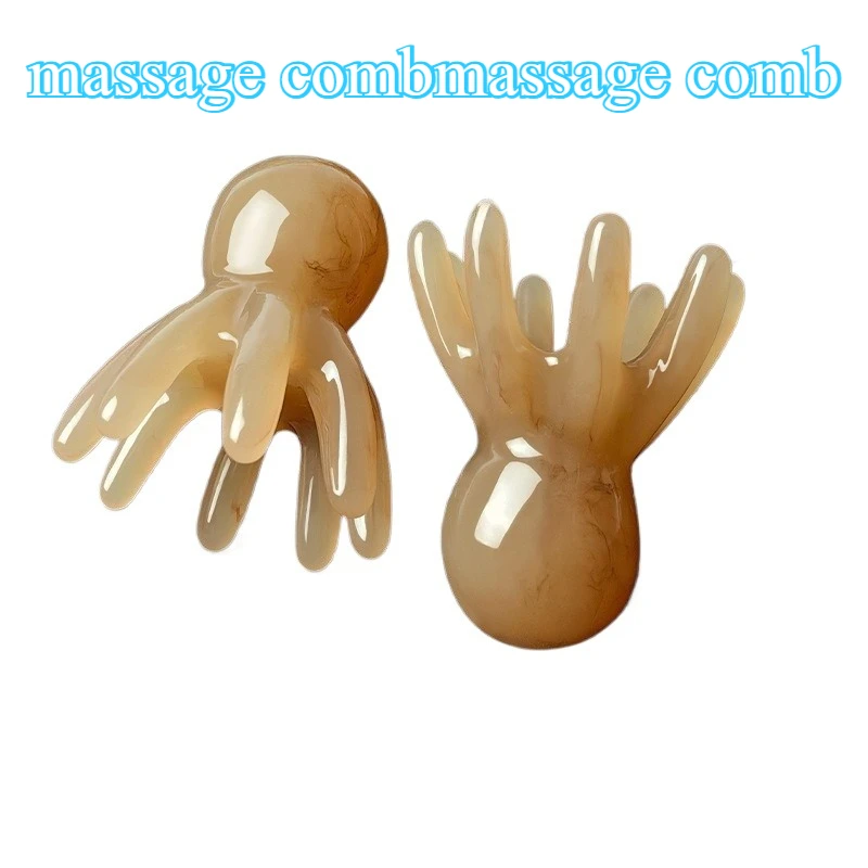 

Resin Octopus Massage Comb Head Meridian Scraping Scalp Massage Brush Acupuncture SPA Gua Sha Massager Fatigue Relief HealthCare