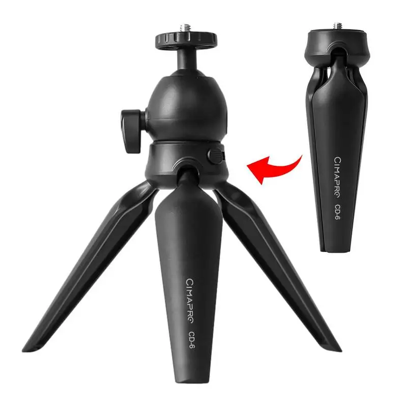 Mini Camera Tripod Mini Tripod Stand For Cell Phone Portable Non Slip Head Adjustable Phone Stand For Night Fishing Selfie