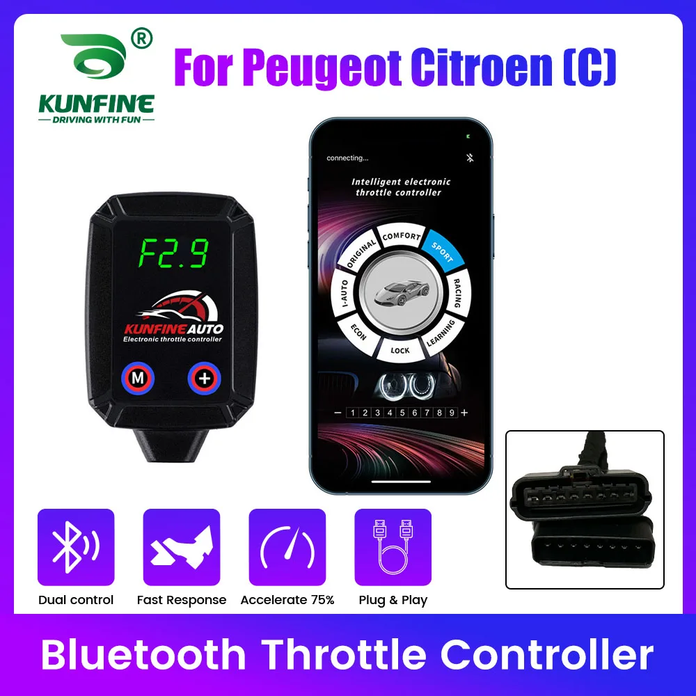 

Car Electronic Throttle Controller Racing Accelerator Potent Booster For Peugeot Citroen C Bluetooth APP Tuning Parts Accessory