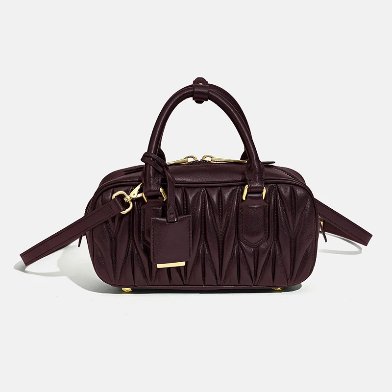 Luxe merkontwerp damestassen echt leer dameshandtassen mode gouden slot schoudertassen vrouw naaien vierkante crossbody tassen
