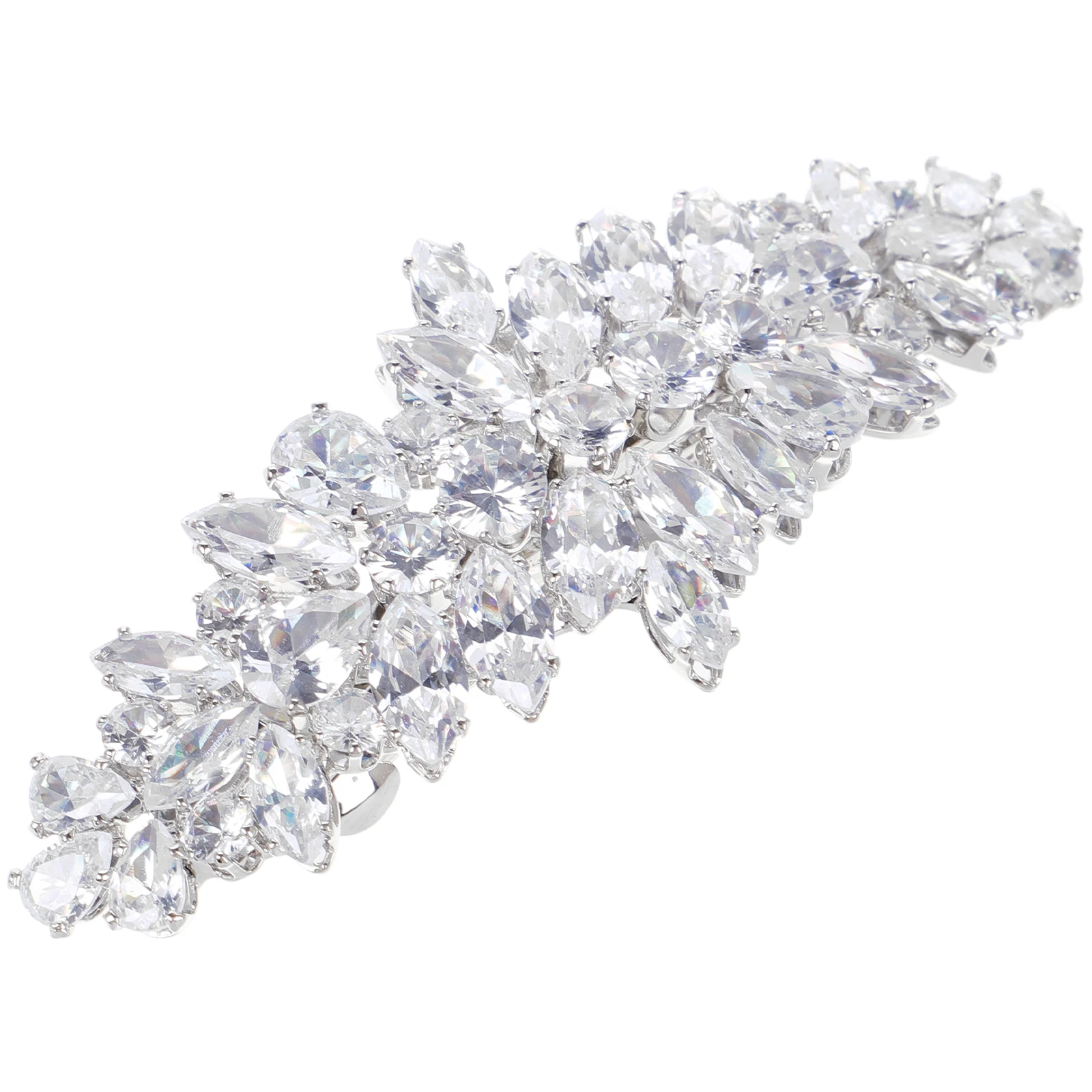 

Zircon Hairpin Shiny Embellished Bridal Accessories Durable Wedding Hair Clips for Brides Women Prom Spring Clamp Headpieces
