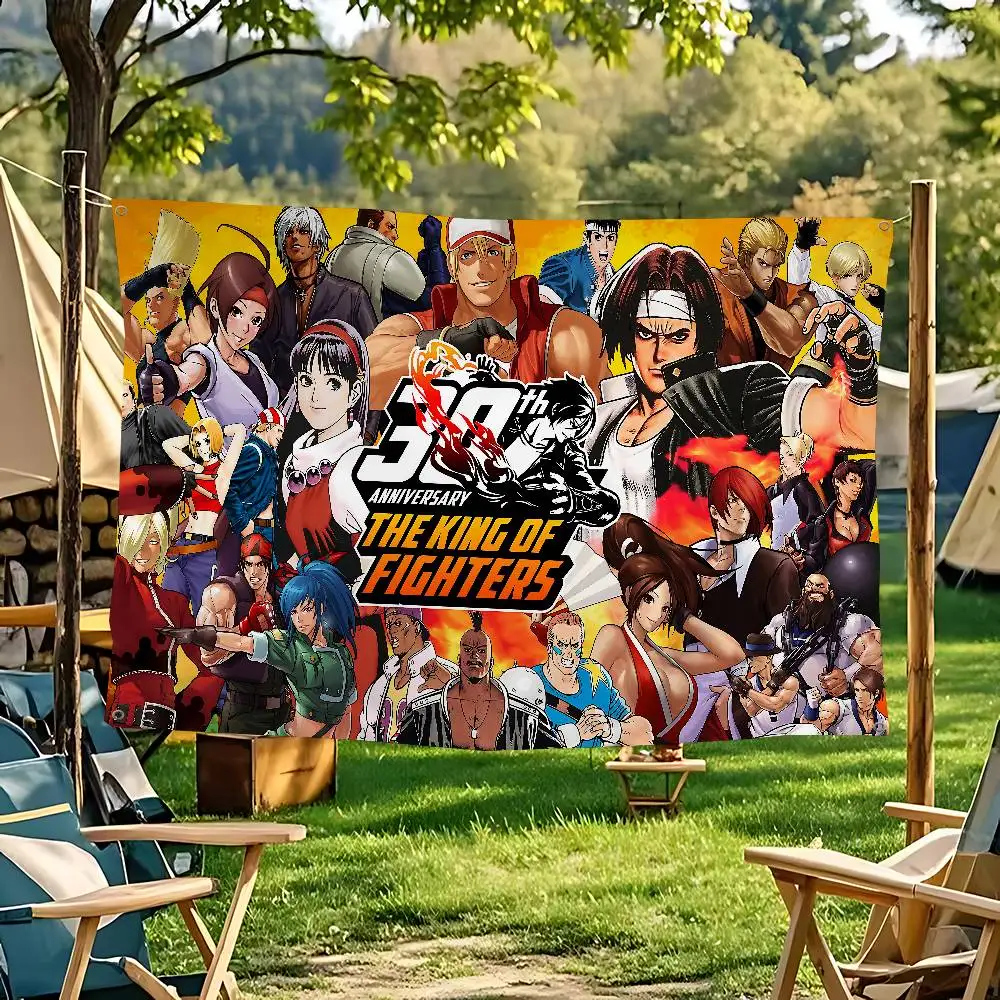 Game The King Of Fighters Anime Chart Flag For Living Room Home Dorm Decor Art Home Decor Banner