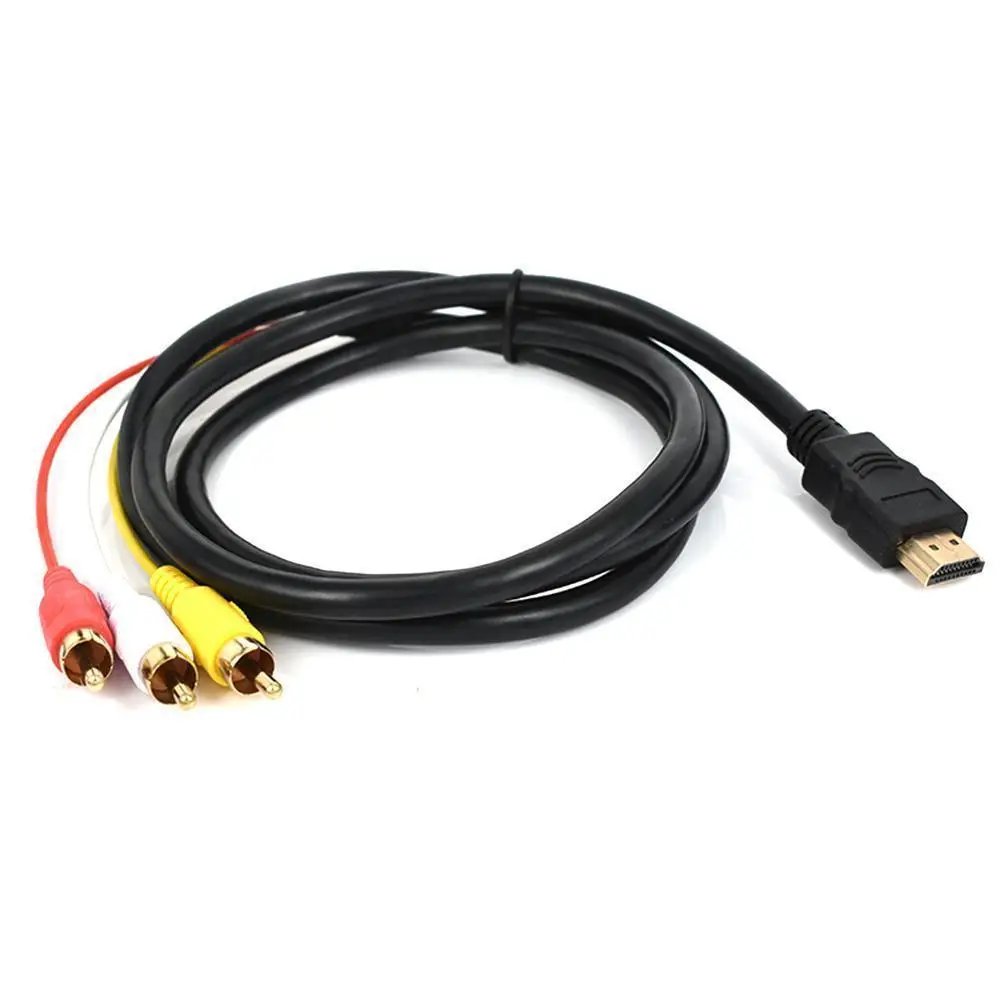 Кабель HDMI-RCA 1080P 5 футов/1,5 м HDMI «папа» на 3-RCA видео аудио AV-кабель-адаптер-передатчик для телевизора HDTV DVD 2025