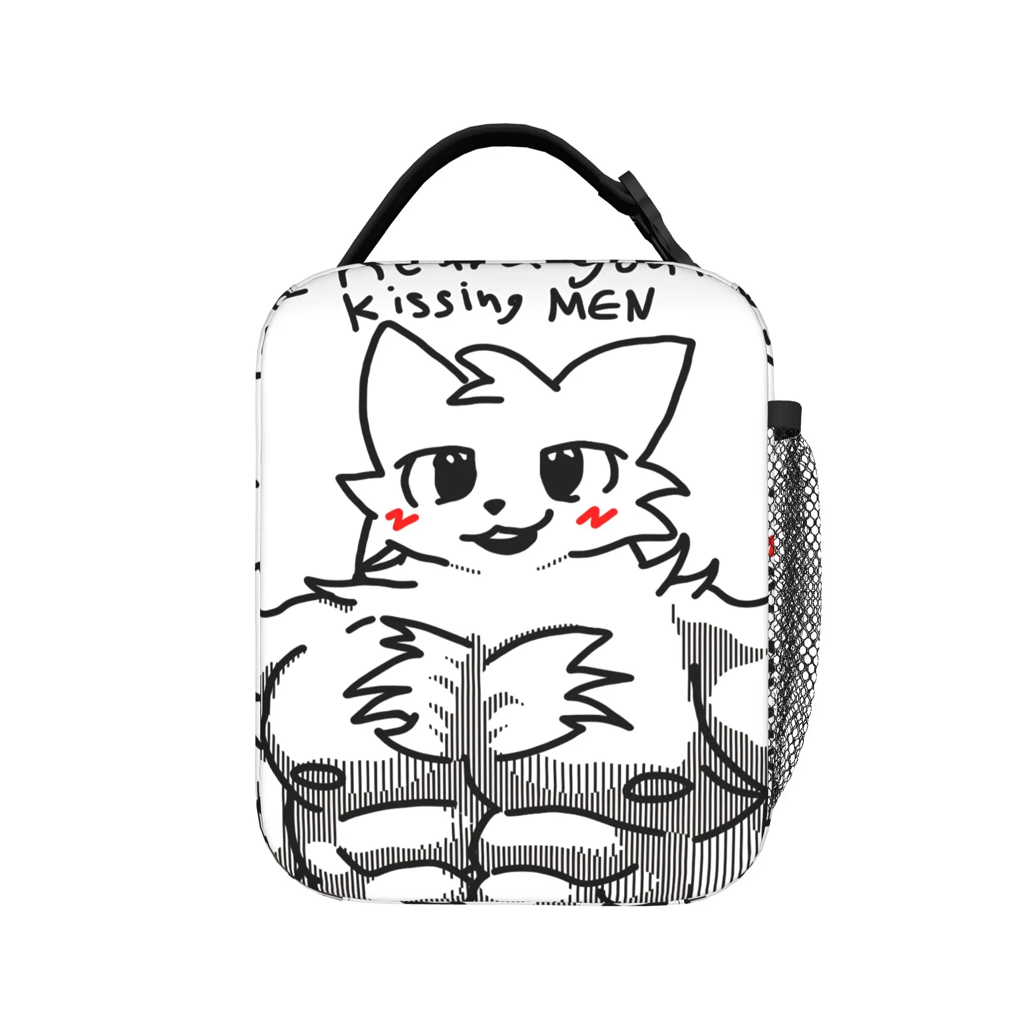 

Boykisser Cat Lunch Bag School Lunch Box For Women Fashion Graphic Thermal Lunch Bags Oxford Portable Zipper Cooler Bag