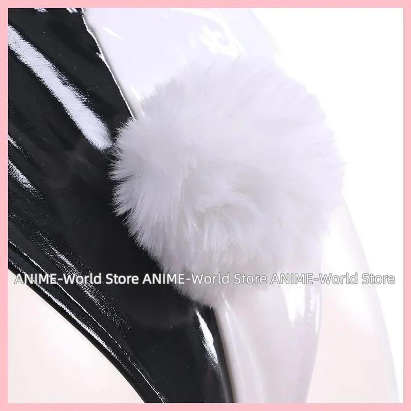 Enoshima Junko 코스프레 의상 게임 Danganronpa 코스프레 화이트 블랙 버니 걸스 선물 할로윈 의상 전체 옷