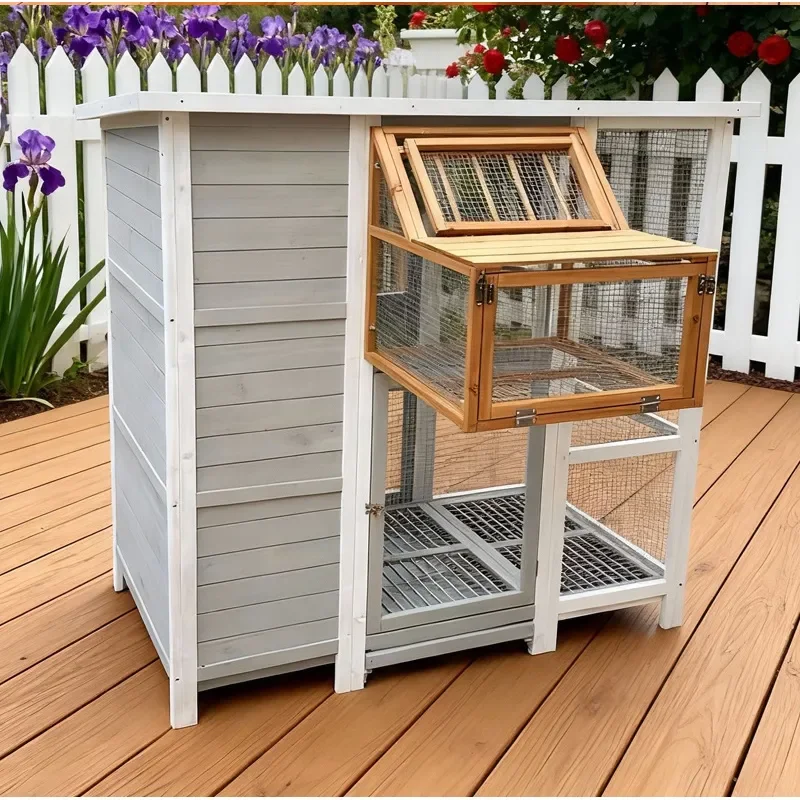 For Outdoor Wooden Dovecote Balcony Pigeon Cage Household Small Breeding Box Rain Proof Dove Shed Garden Pet House