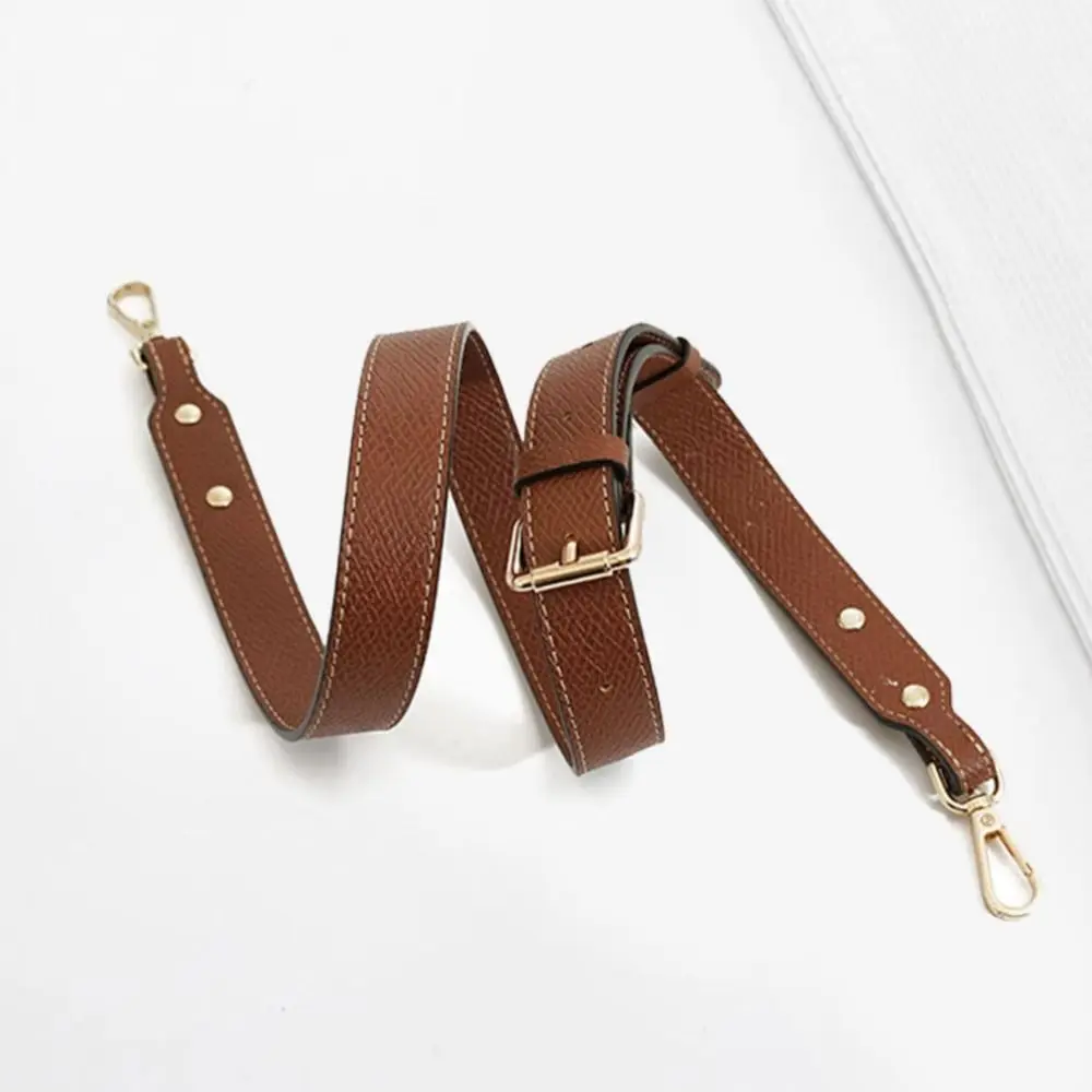 استبدال حزام الكتف من الجلد الطبيعي خالٍ من اللكمات، تعديل مشبك التحول DIY لحقيبة Longchamp ذات المقبض القصير #2