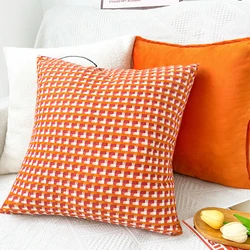 45x45cm Orange Cushion Cover Nordic Style Living Room Fundas De Cojines Sofa Throw Pillow Cover Decorative Pillowcase 1pc
