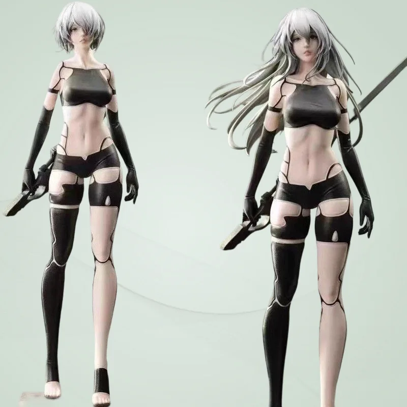 

NieR: Automata Beautiful Girl Anime Figure Ornament, 1/4 Scale Battle Damaged Version of Miss A2, Anime Figure Collection Model