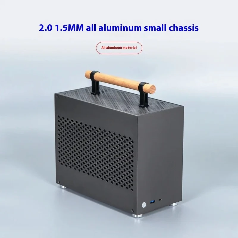 ALBOX P16 Mini A4 Handheld 1U Desktop ITX Small Host Box All Aluminum Vertical ATX Form Factor Non-K39A1P Small Treasure