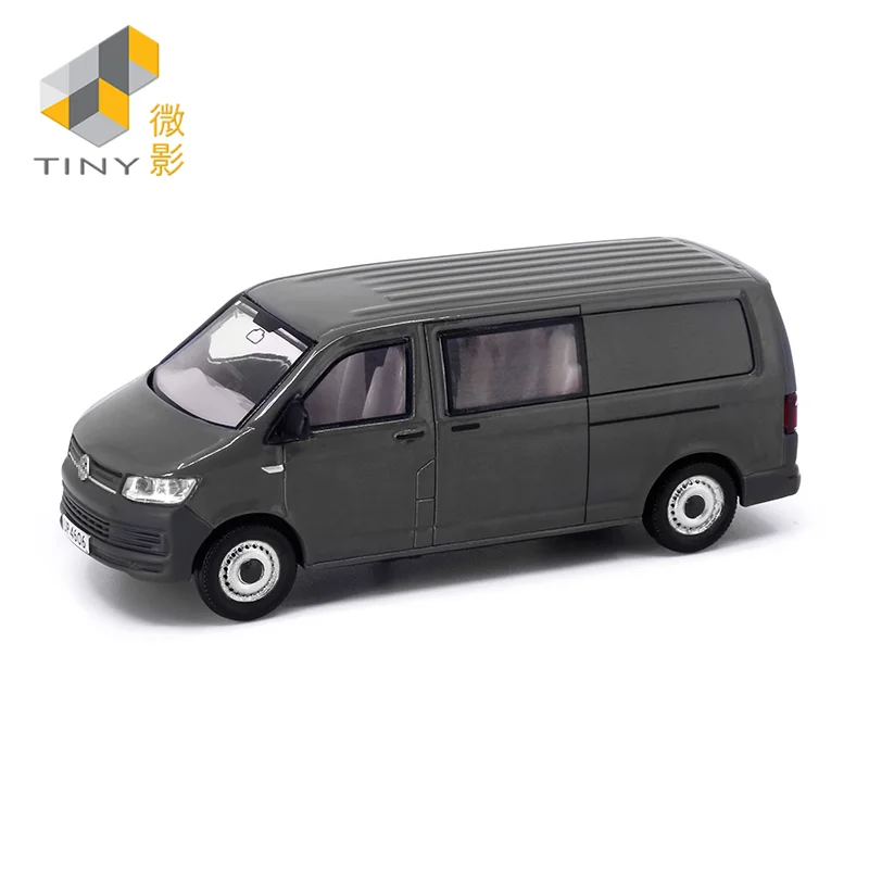 Tiny 1:64 T6 Transporter NO.176 Gray Alloy Simulation Model Car