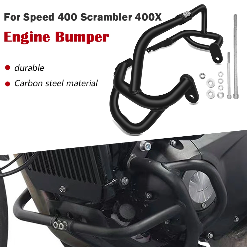 

For Speed400 SCRAMBLER 400 X 2024 2025 Speed 400 Scrambler 400X Motorcycle Crash Bar Engine Guard Frame Protector Bumper Kit