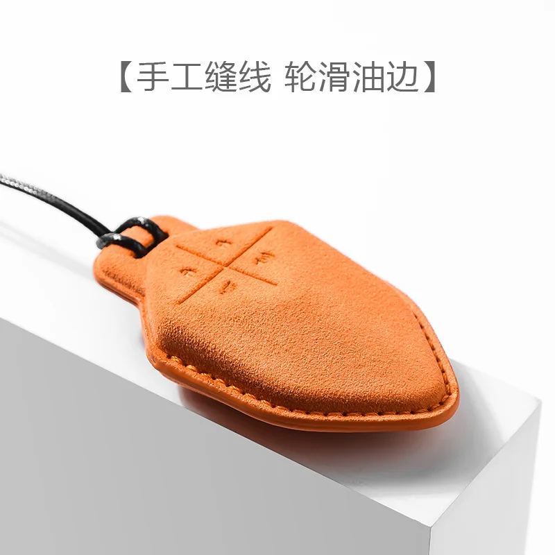 Leather Alcantara For Changan Deepal S7 SL03 2022 2023 4 Buttons Smart Remote Car Key Case Cover Holder Protector Accessories