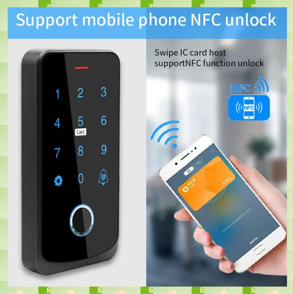 

2025 Tuya APP Access Control Keyboard Bluetooth Remote Control RFID IC M1 Card Fingerprint Access Keypad TF9-Tuya,Tuya APP Acces