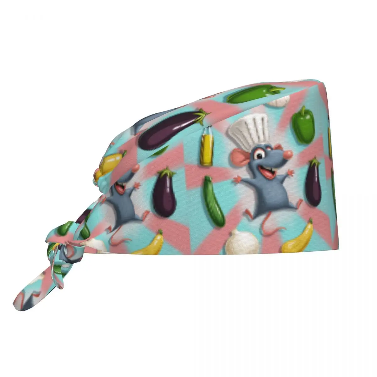 Gorros Quirúrgicos Ratatouille, Gorros de Enfermería Unisex para Cabello Largo, Gorros de Trabajo con Diseño Suave y Cómodo, Gorro Médico
