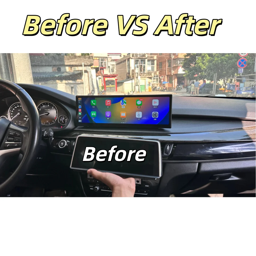 H 14.9 Inch For BMW X5 X6 F15 F16 2014-2018 Radio CarPlay Android Auto Car Radio Player Multimedia Stereo Video GPS Car Carplay