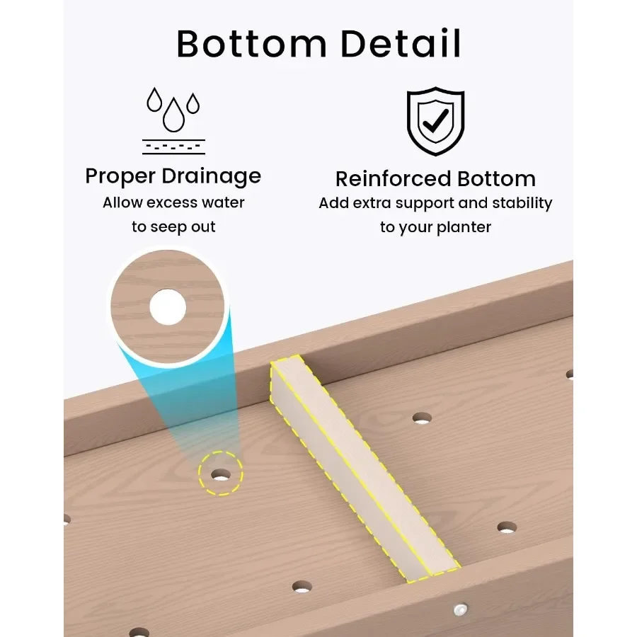 سرير حديقة صغير مرتفع HDPE صندوق زراعة مرتفع مع أرجل في الهواء الطلق زارع مناسب لجميع الأحوال الجوية أسرة مرتفعة للبذور عشب زهرة الخضار