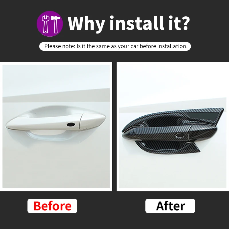 For Hyundai Tucson NX4 2021 2022 2023 Hybrid N Line Car Door Handle Outer Bowl Cover Protect Trim Sticker Exterior Accessories