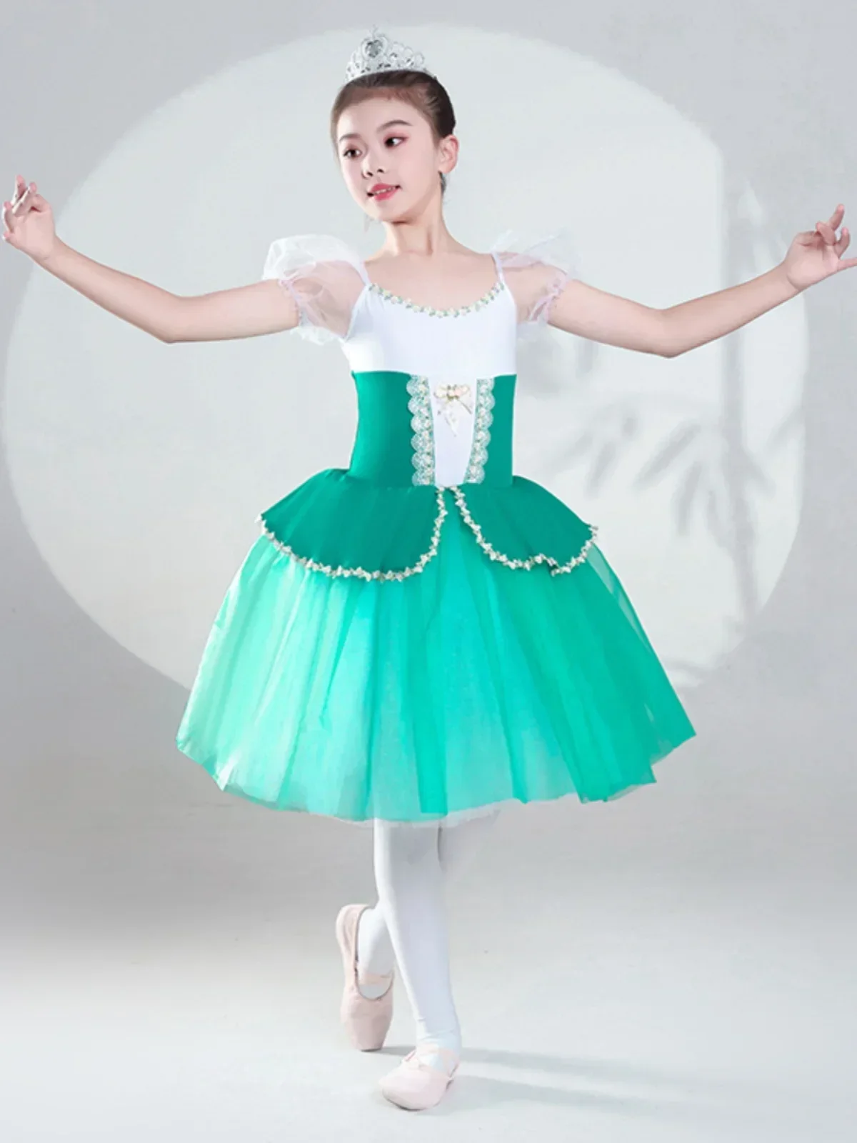 

Girls Ballet Saree Performance Clothing Little Swan Fluffy Dance Tutu Skirt New Princess Skirt Performance Clothing Ballet Tutu