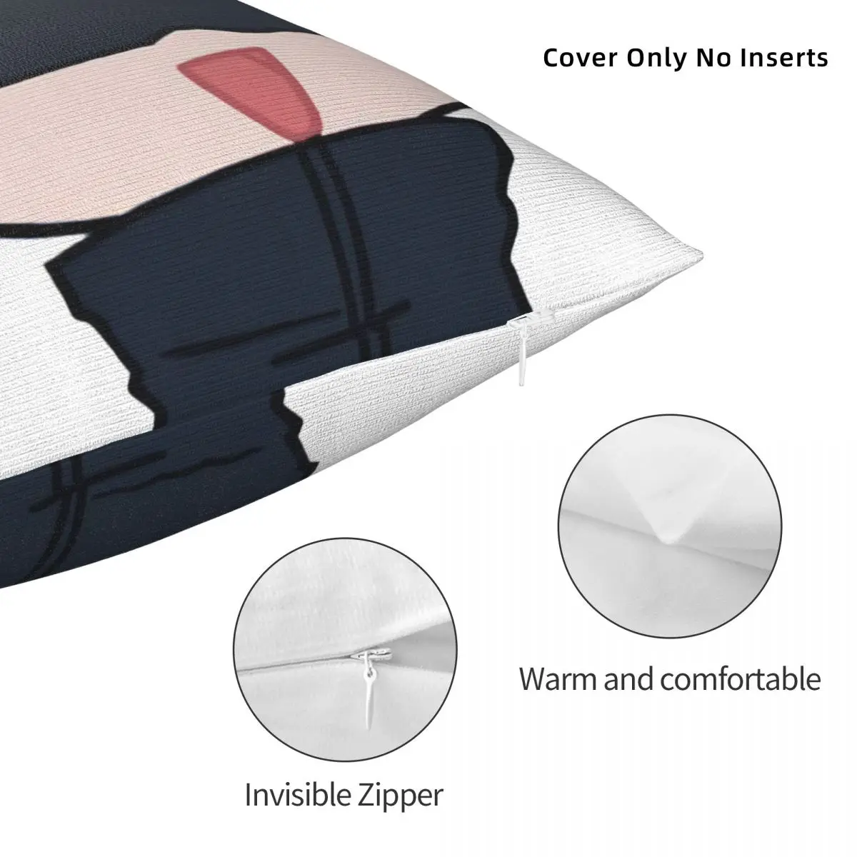 Funda de almohada cuadrada Gojo Satoru para sofá