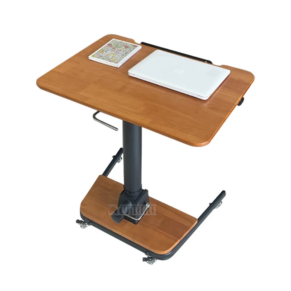 Storage desk, work desk, Student movable study desk, Solid wood lifting folding computer desk, home office desk