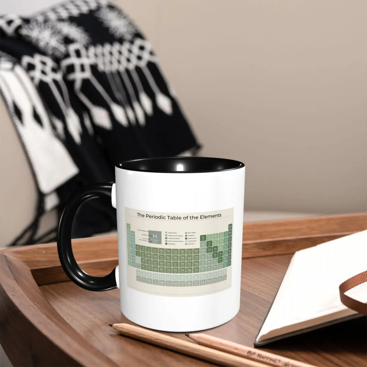 The Periodic Table Of The Elements Evergreen On Sand Mug Ceramic Coffee Cups Tea Mugs Milk Cup Drinkware Gifts for Woman Man