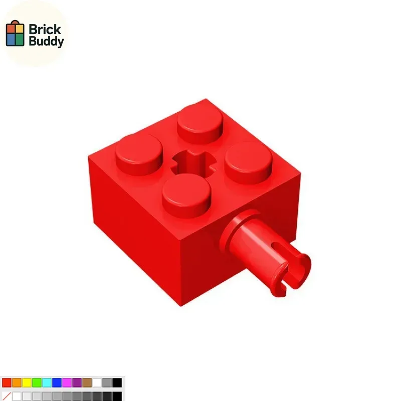【50g】 Model 6232  MOC Parts 2x2 Single-sided Bolt with Intermediate Shaft Hole Brick