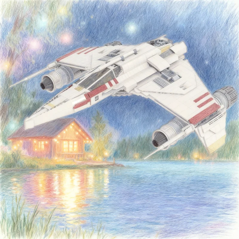 

1503 детали MOC E-WING UCS: Конструктор «Звездные войны», модель для сборки, развивающая игрушка, подарок на Рождество, DIY, творческая идея