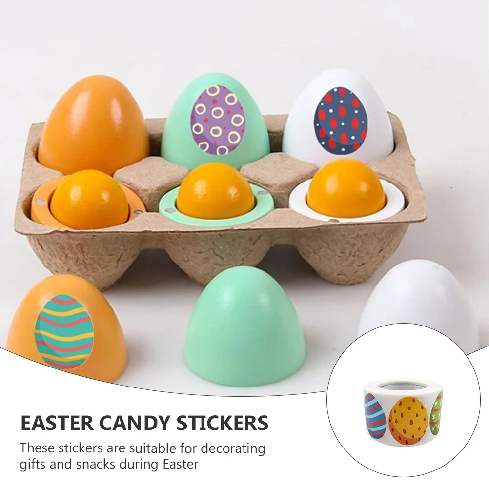 500 Pcs Egg-shaped Sticker Round Labels Clear Stickers for Sealing Baking Adhesive Toddler