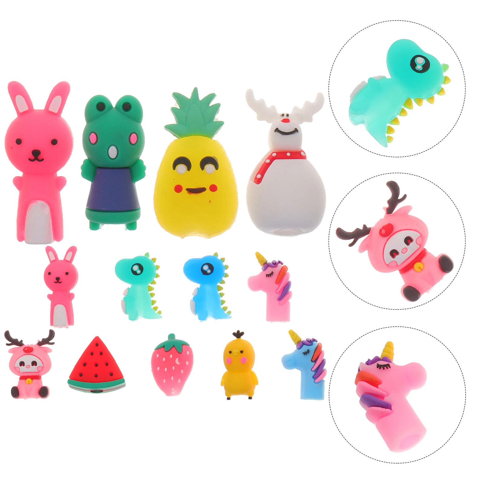 

30 Pcs Pencils Bulk Cap Cover Decorative Silicone Caps Girl Silica Gel Adorable