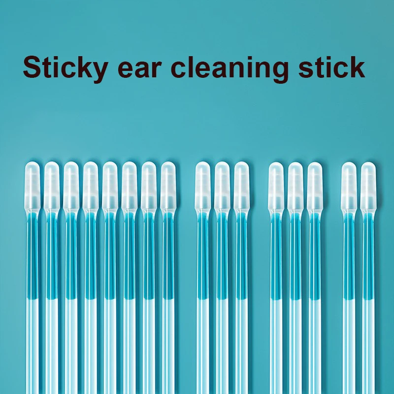 72Pcs Bag/Box Disposable Silicone Ear Wax Remover sticky ear pick For Kids Older Adults/Learn Cleaner Reusable Adhesive Earpick