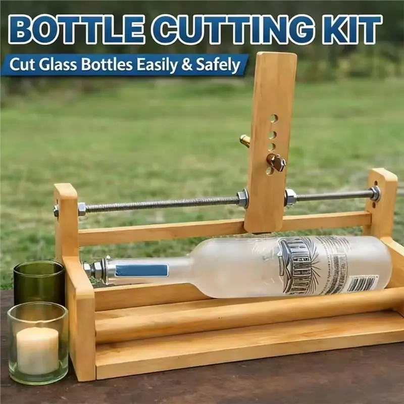 SHGO-DIY Glass Bottle Cutter Kit-Adjustable Glassware Cutting Tool For Crafting For Recycling Projects
