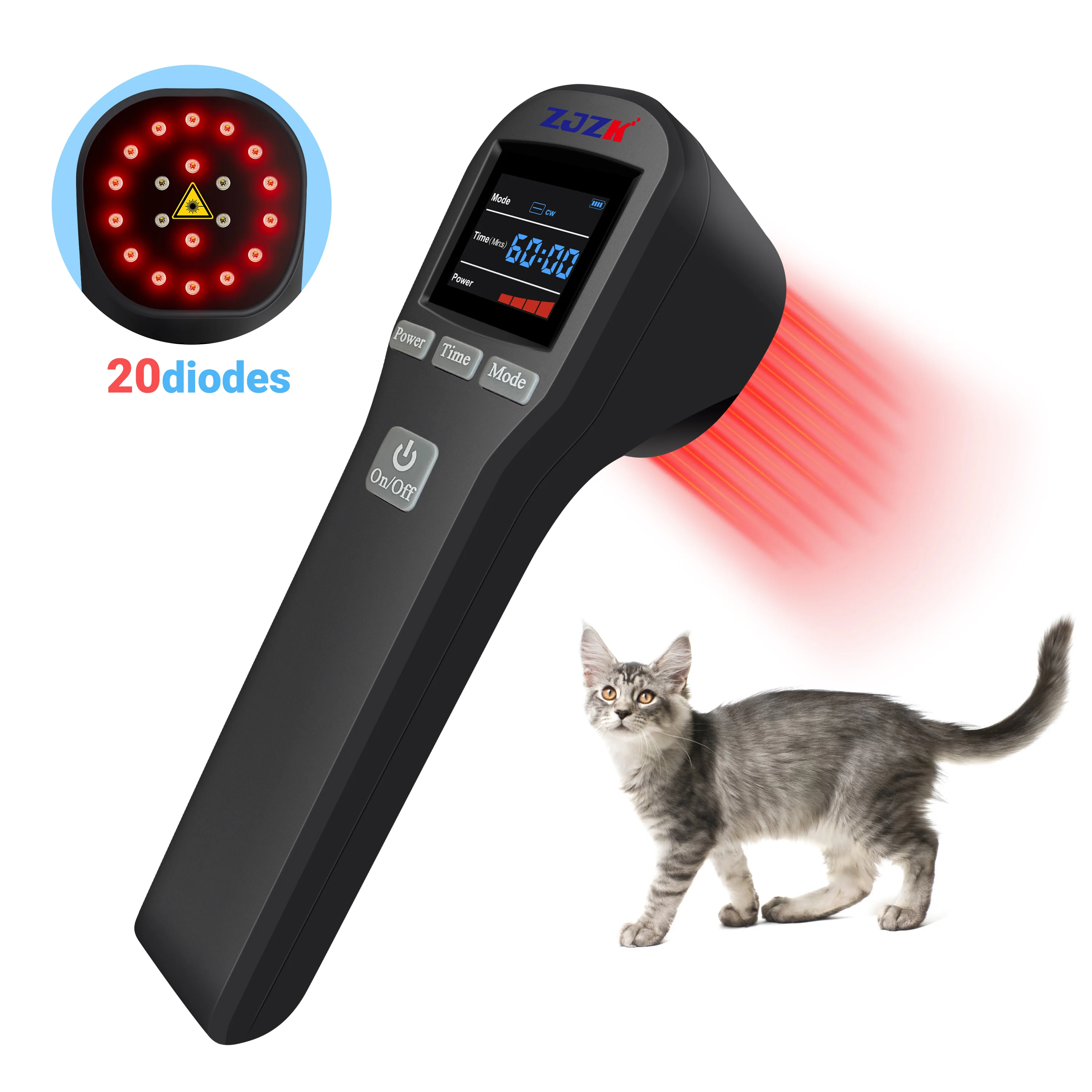 ZJZK Laser Therapy 880mW Pulse Laser Light Therapy Mat 650nmX16Diodes+808nmX4Diodes For Human Pain Relief Incisions Leg Pain