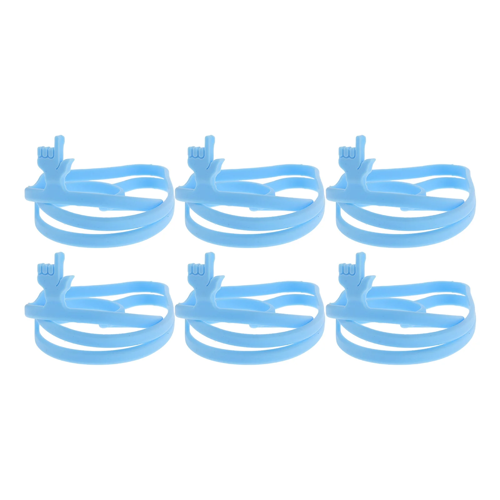 

6pcs Silicone Bookmarks Funny Finger Point Adorable Bookmark Creative Page Markers Household Decoration Elastic