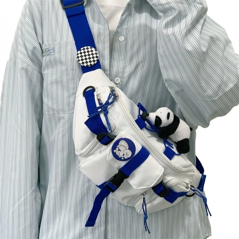 

Japanese Retro Street Style Chest Bag, Korean Style Unisex Workwear Crossbody Bag, Versatile Waist Bag