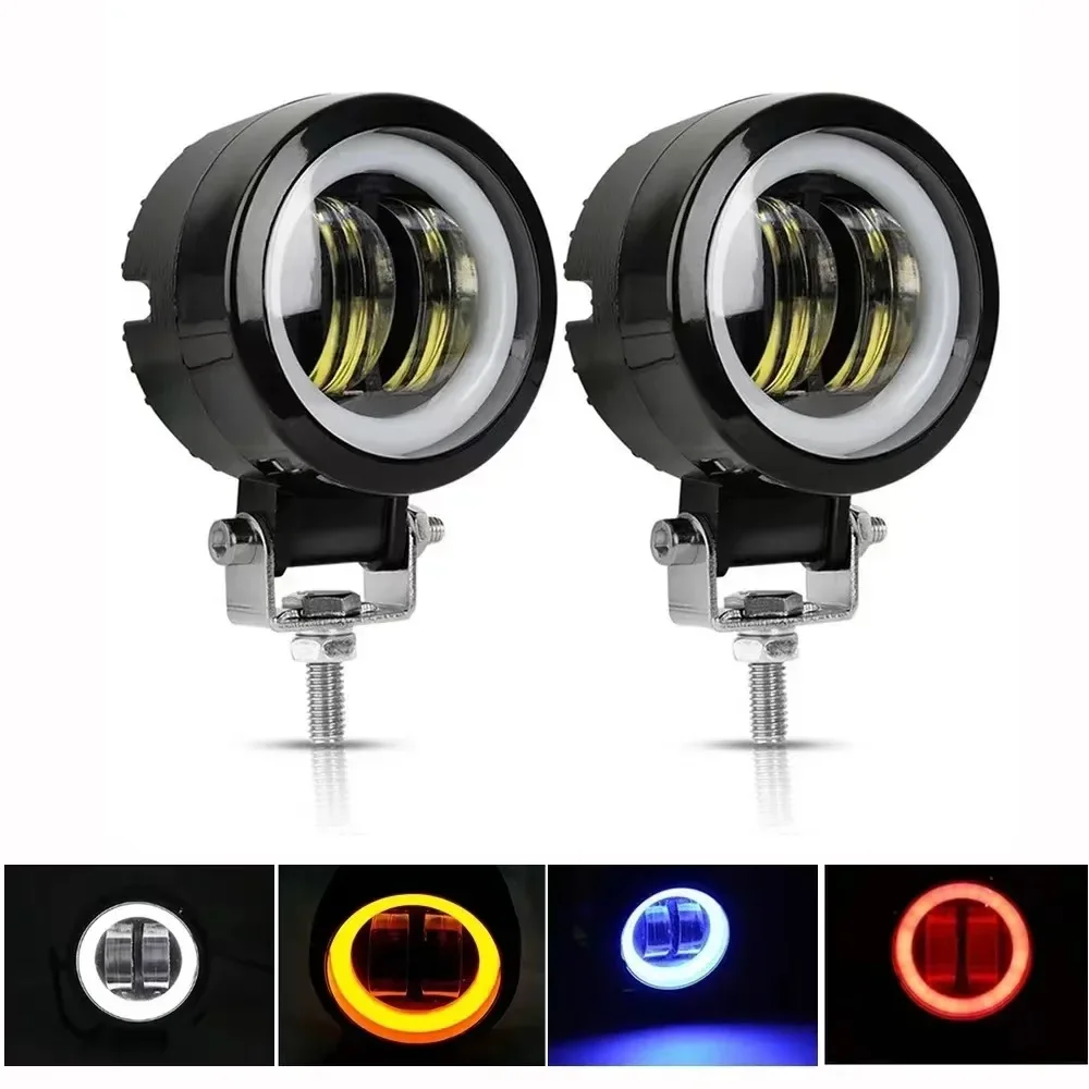 

3 Inch 7D Lens LED Motorcycle Headlight Waterproof Angel Eye Work Light Spotlight Fog Lamp Auxiliary Lamp For Off Road Truck ATV