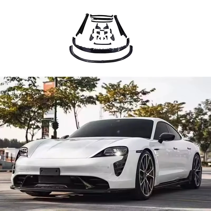 ألياف الكربون ترقية بوديكيت اكسسوارات السيارات لبورشه تايكان إلى تي طقم الجسم 2019 + Ture Factory الإعداد #3