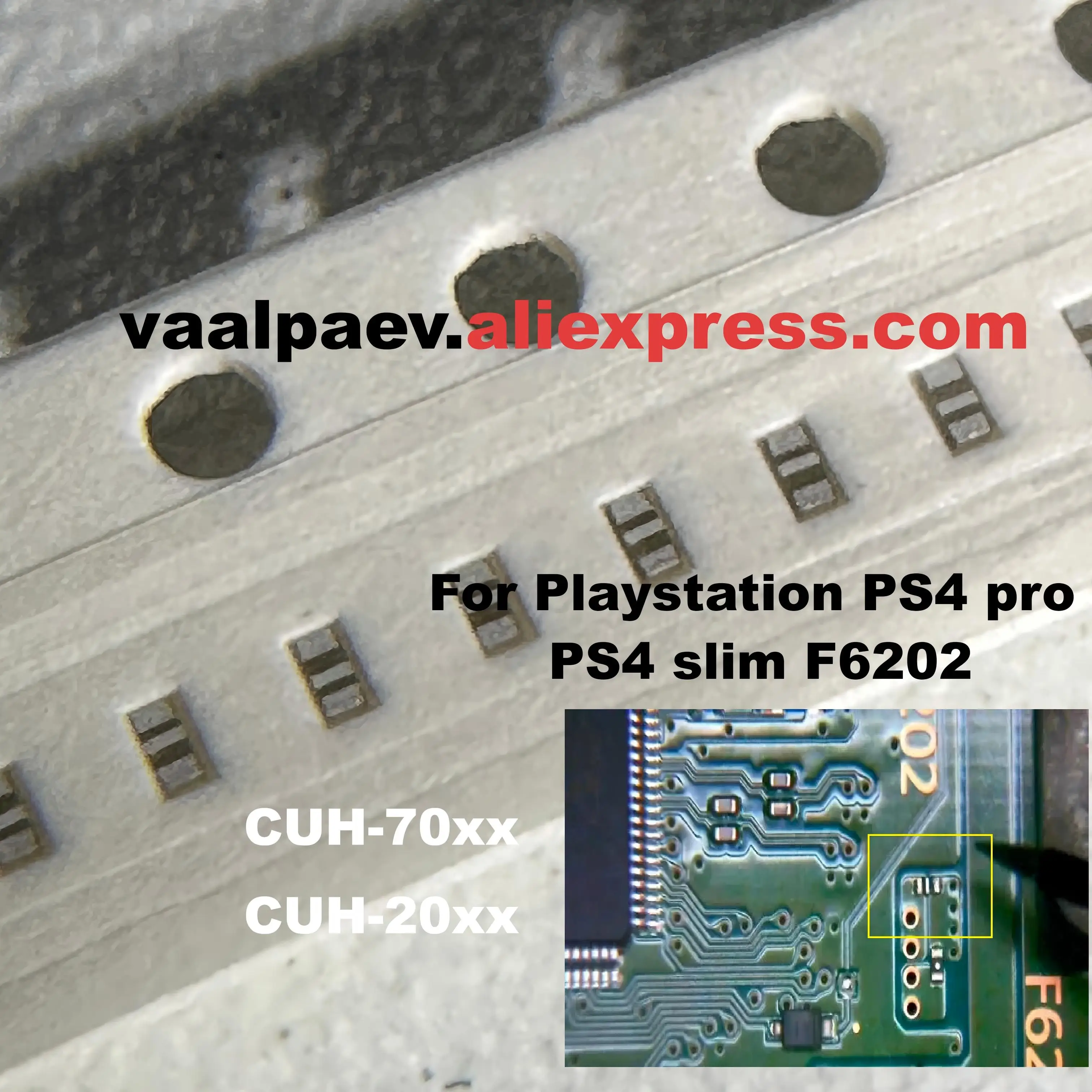 10-100PCS For Playstation PS4 Pro CUH-70xx PS4 Slim CUH-20xx F6202  F6201 BD-ROM Original new Small Fuse on Motherboard Fix part