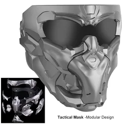 Tactical Mask Modular Magnetic Adsorption DIY Armour Doomsday Mask Set Adjustable Paintball Airsoft Protective Mask Cosplay Prop