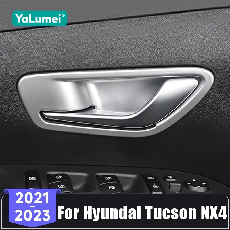 Für Hyundai Tucson NX4 Hybrid N Linie 2021 2022 2023 ABS Auto Innen Türgriff Schüssel Rahmen Trim Abdeckung Dekorative zubehör