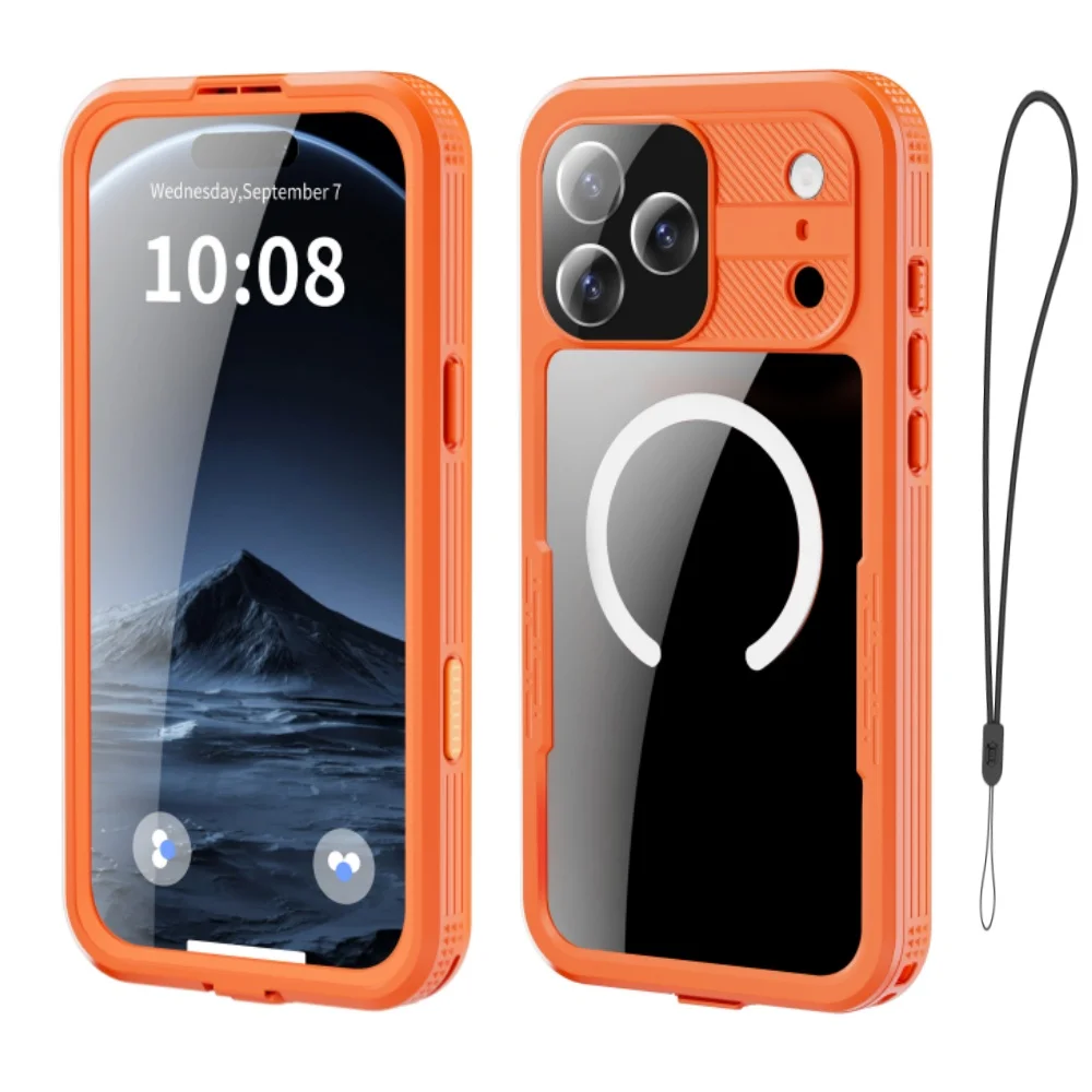 

IP68 fully enclosed waterproof solid-color phone case, suitable for iPhone 17 PRO MAX/16 shockproof protective cover, simple